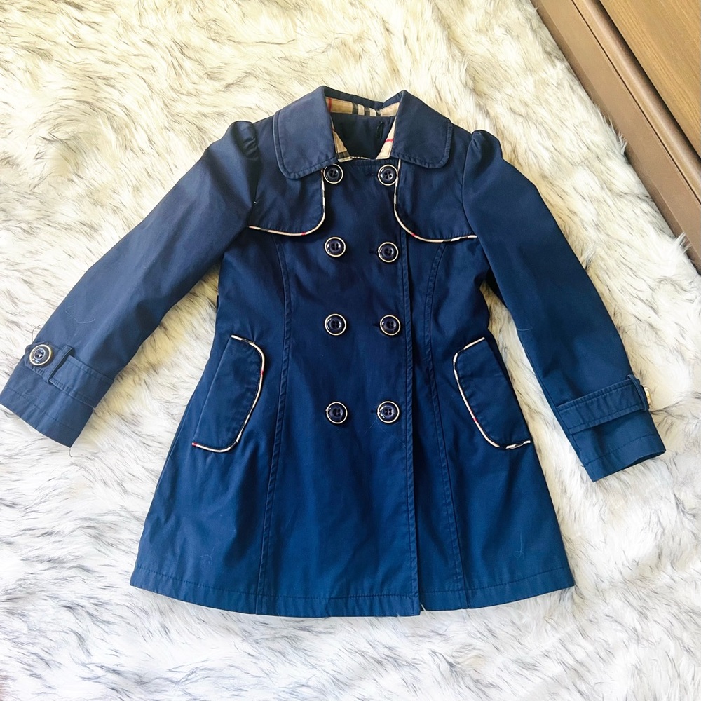 Girl’s navy blue trench coat